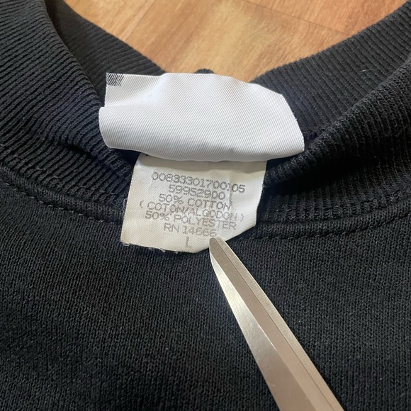 Rare Vintage 90s Tiger Graphic Sweatshirt - Night Nature. Double side Scene Sz L - Picture 7 of 10